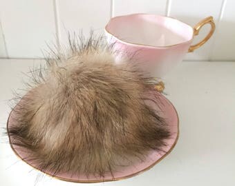 9-10cm Variety of Colours FAUX FUR Pompoms 3.5 inch diameter