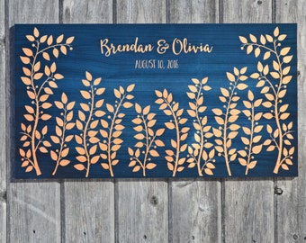 Wedding Signature Board / Wedding Guest Book Alternative / Custom Wedding Signing Board / Personalized Wedding Memento / Large Garden