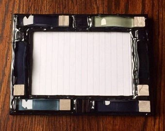 Blue and Black Mosaic Picture Frame (holds a 4 x 6 photograph)