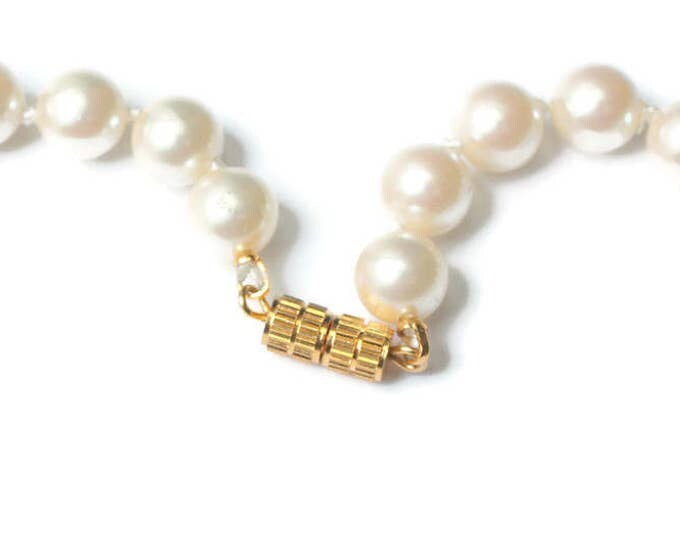 Faux Pearl Choker Necklace Bridal Prom Preppy 15 Inches Vintage