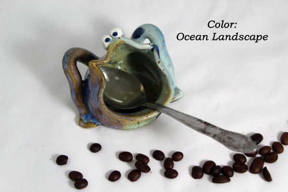 Frog Spoon Rest, Toothpick, Qtip, key, tea bag, paper clip holder