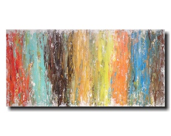 Original Large Abstract painting 24 X 48by Artist