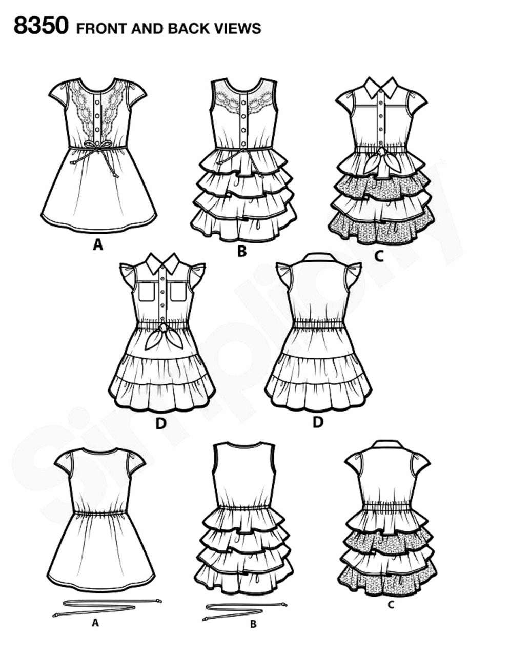 American Girl Ruffle Dress Pattern, Girls Sunday Dress Pattern, Sz 3 to