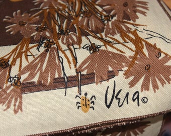 8 Vera Napkins - Vintage 1960s 1970s Browns Golds