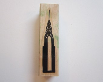 rubber stamp - STEEPLE - architecture, building, skyscraper - used rubber stamp
