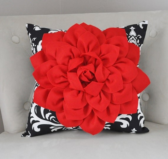 Items similar to One Red Pillow Sham Red Decorative Pillow Red