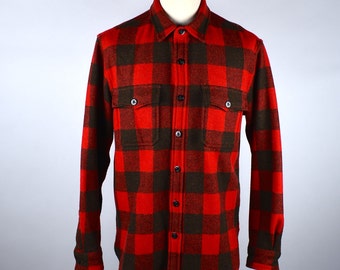 Buffalo Plaid Wool Shirt Jacket - Wallace & Barnes, Garments of Distinction