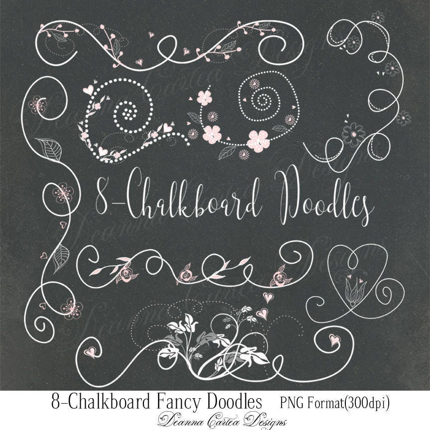 Chalkboard Clip Art doodle clipart hand drawn doodles hand
