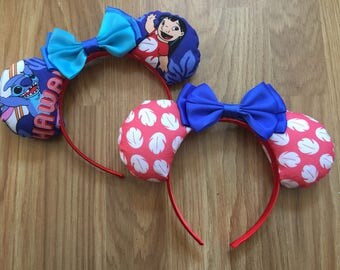 Lilo and Stitch inspired Mickey/Minnie Disney ears