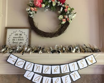Graduation Party Decorations - YOUR School colors - Custom Name Options - Graduation Banner - Grad Party Decor - Grad Party Banner - 2017
