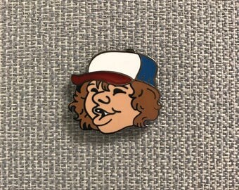 Stranger Things Dustin Enamel Pin ( 1" hard enamel lapel pin or hat pin )