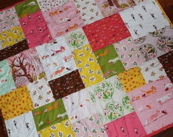Heather Ross Tiger Lily Patchwork Girl Quilt