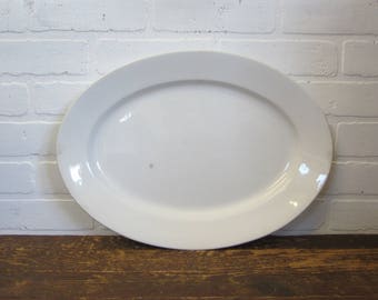 Large Antique T&R Boote Royal Patent 17" Stone China White Ironstone Serving Platter