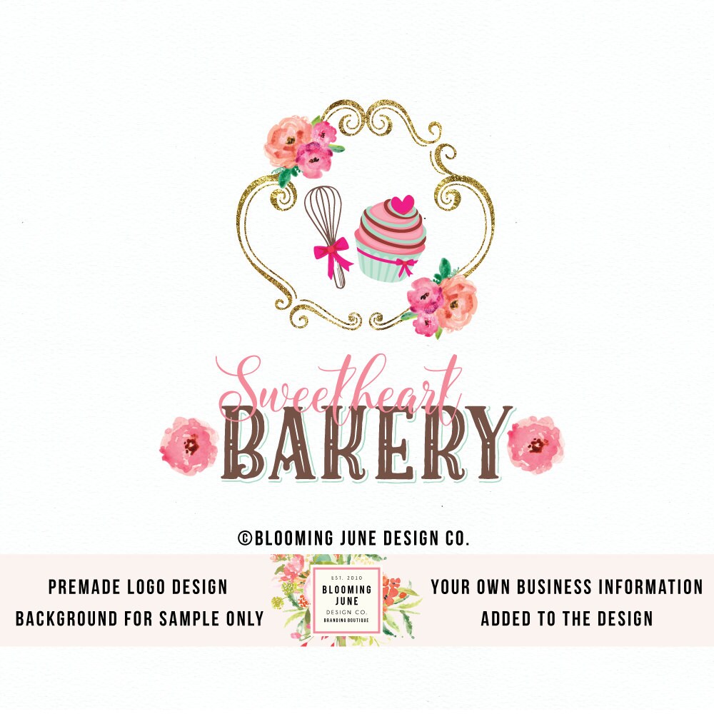 Cupcake Logo Design Bakery Logo Design Bakers Logo Design