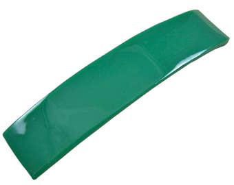 CHRISTMAS BARRETTE - Tiffany Glass Barrette - 3.5" / 9cm - Bright Christmas Green Medium Green