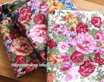 billycottonshop - m234_55 - floral fabrics - cotton fabrics - half Yard ( 3 color to choose )