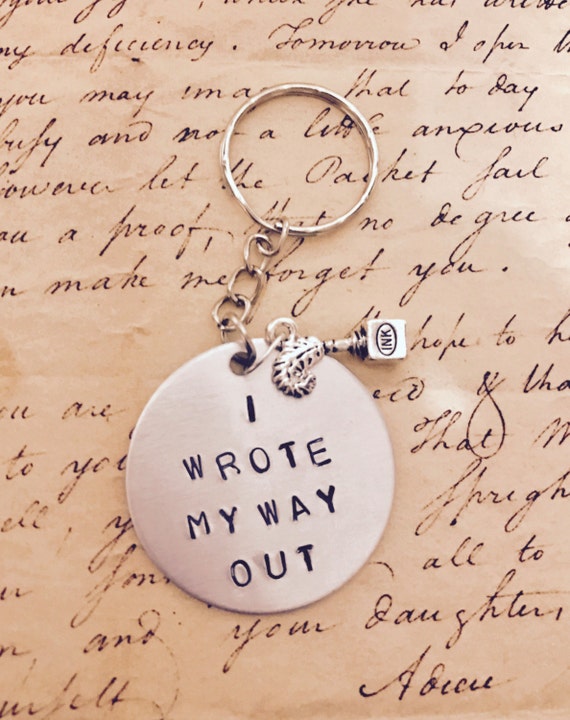 Hamilton Broadway Hurricane Lyrics I Wrote My Way Out Keychain