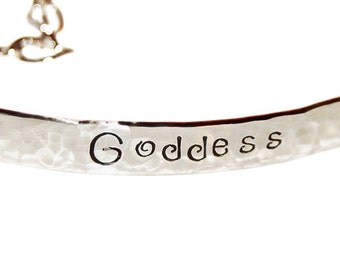 Sterling silver hammered I D bracelet, hammered silver id bracelet, hammered bar bracelet, hammered name bracelet, hammered silver bracelet