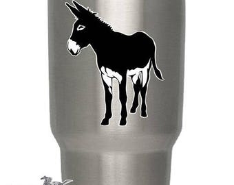 Donkey Decal for Yeti Cup | DC634YETI | High Quality Donkey Burro Decal Sticker - 3.5" tall x 2.75" wide