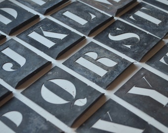 Complete Antique French Zinc Stencil Set