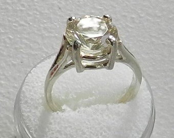 Oregon Sunstone Ring 10mm round solitare. #3