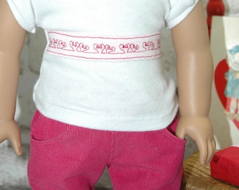 American, Made, Girl, doll, tee, shirt, 18 inch, doll clothes, doll clothes, skirt