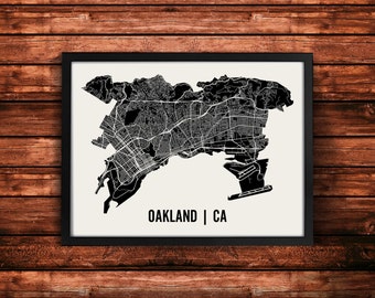 Oakland Map Art Print | Oakland Print | Oakland Art Print | Oakland Poster | Oakland Gift | Wall Art