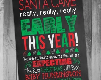 Pregnancy Announcement Christmas Pregnancy Announcement Christmas Pregnancy Announcement Cards Pregnancy Reveal Printable Pregnancy Announce