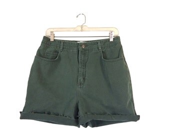Army Green Shorts Denim Cutoffs 90s Shorts High Wasted Shorts Highwaisted Shorts High Waisted Shorts Cutoff Jean Shorts Frayed Shorts 1990s