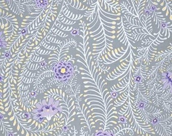 Kaffe Fassett for Rowan and Westminster Fibers - Ferns - Grey - 1/2 Yard Cotton Quilt Fabric 217