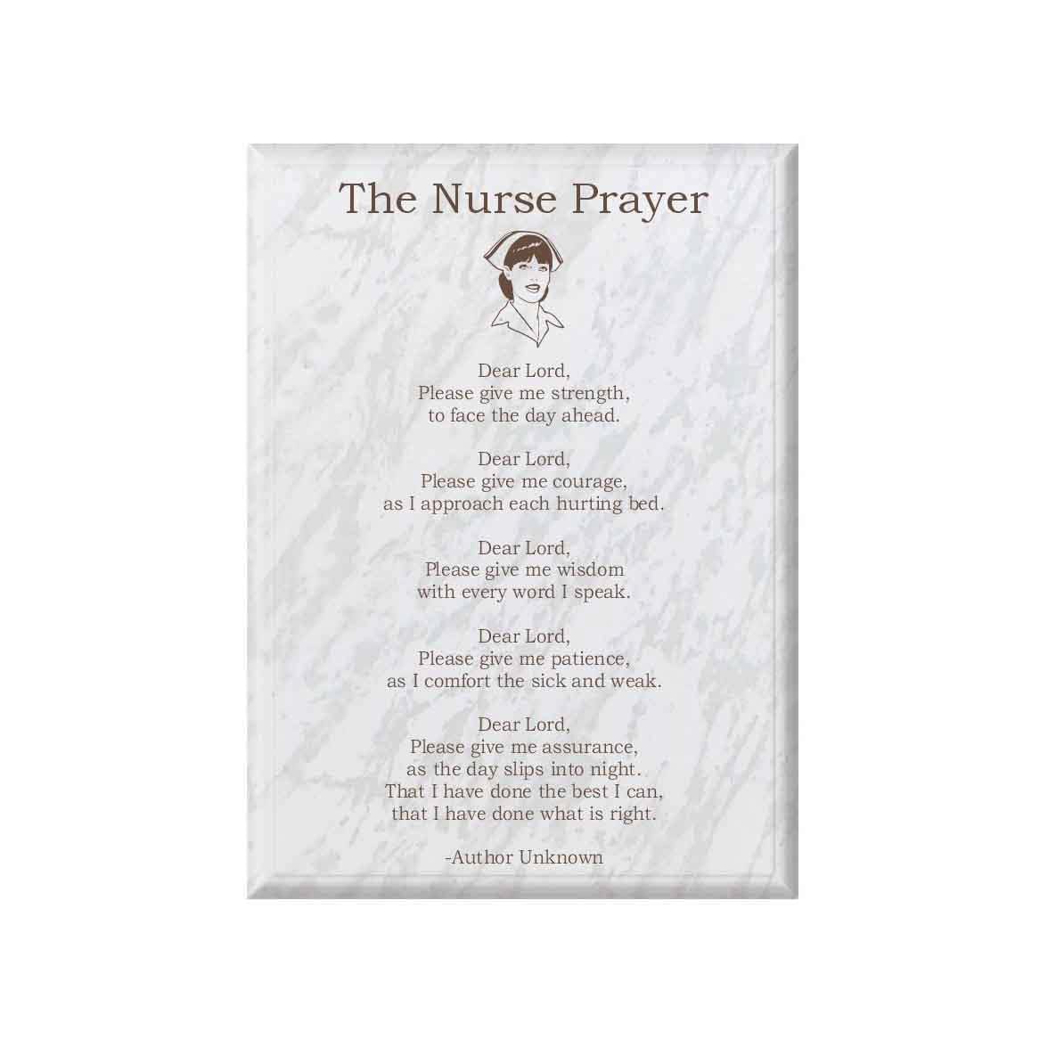 Laser Engraved Nurse Prayer Nurse Prayer Nursing Prayer