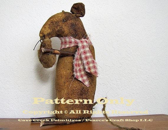 Primitive Mouse Pattern Sewing Patterns Primitive Animal