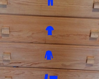 Clothes Solid Labels for Dresser - Kid Shirt/pants/socks/undies/pjs