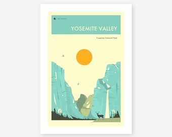 YOSEMITE NATIONAL PARK (Giclée Fine Art Print, Photo Print or Poster Print) 'Yosemite Valley' by Jazzberry Blue