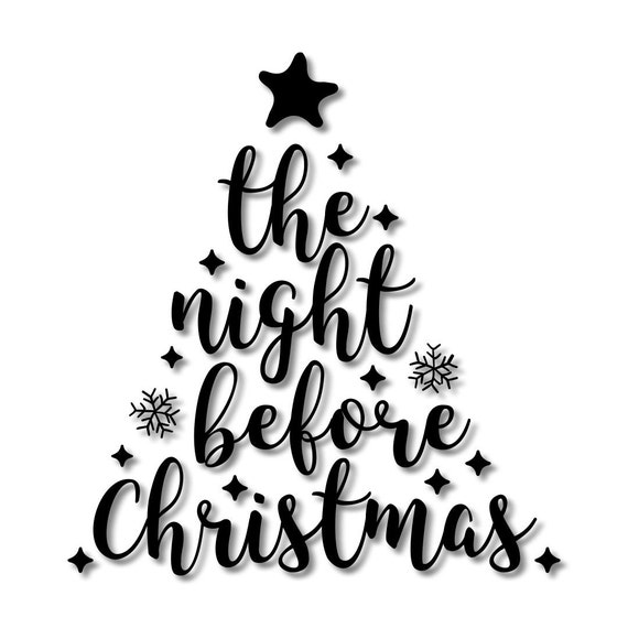 The Night Before Christmas Holiday Stencil // wood sign