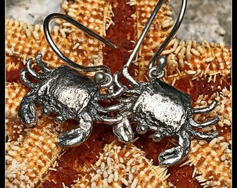 Crabs Sterling Silver earrings. Crabs earrings. Sterling Silver earrings. Crabs of silver.
