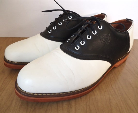 Ralph Lauren Golf Shoes / vintage Polo black & white saddle