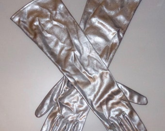 silver opera gloves