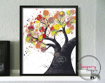 Unique Wedding Gift Idea - Tree of Life Wall Art for Couples, Summer Wedding Gift for Newlyweds