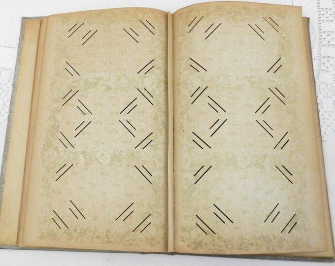 Large Antique French Postcard Album with Hand Painted Flower Pattern, Carte Postale, French Decor, Shabby, Chic, Retro, Home, Photograph Large Antique French Postcard Album with Hand Painted Flower Pattern, Carte Postale, French Decor, Shabby, Chic, Retro, Home, Photograph