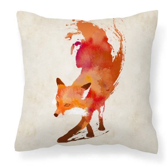 Fox cushion,fox cushion cover,red fox cushion,animal print cushion,fox pillow / throw pillow case for sofa/home/bedroom - 18'' (45cm) Vulpes