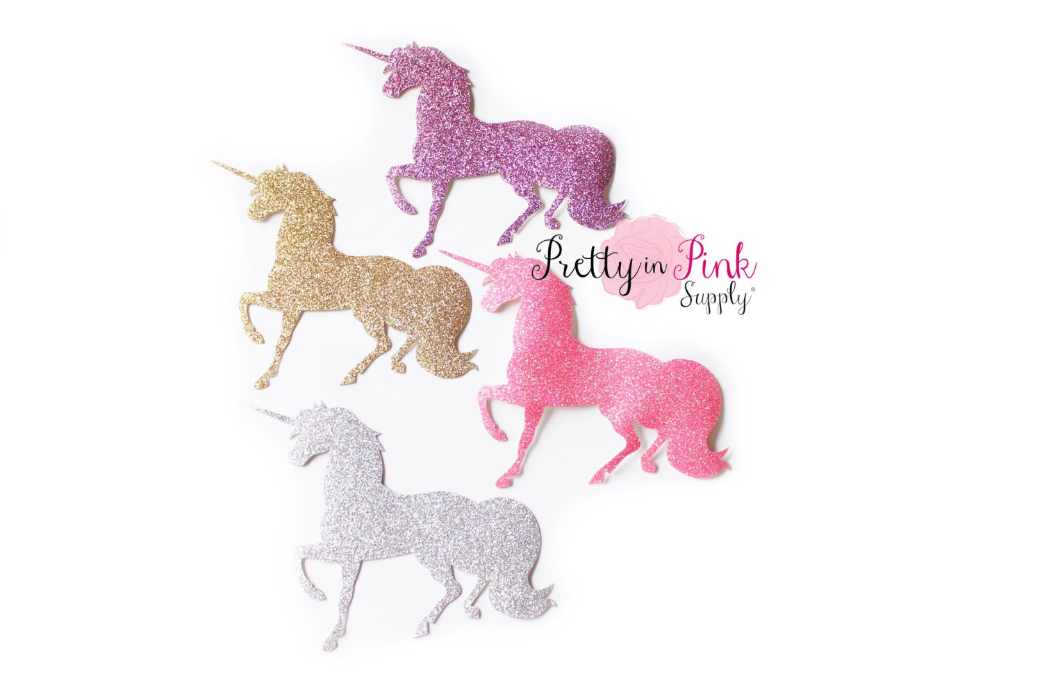 UNICORN Glitter Iron On Vinyl Decal-DIY Iron On Patch-Glitter