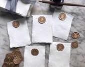 Handmade Paper Place Cards, Wax Seals, Place Cards with Wax Seals, Deckle Edge, Place Cards, Wedding Place Cards, Escort Cards, Wax Seals