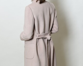 Cashmere women coat/wool/silk/winter coat/hand made/ ready to ship/ SALE