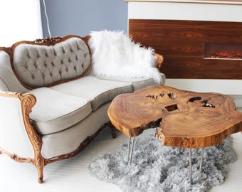 Bookmatched Live Edge Coffee Table