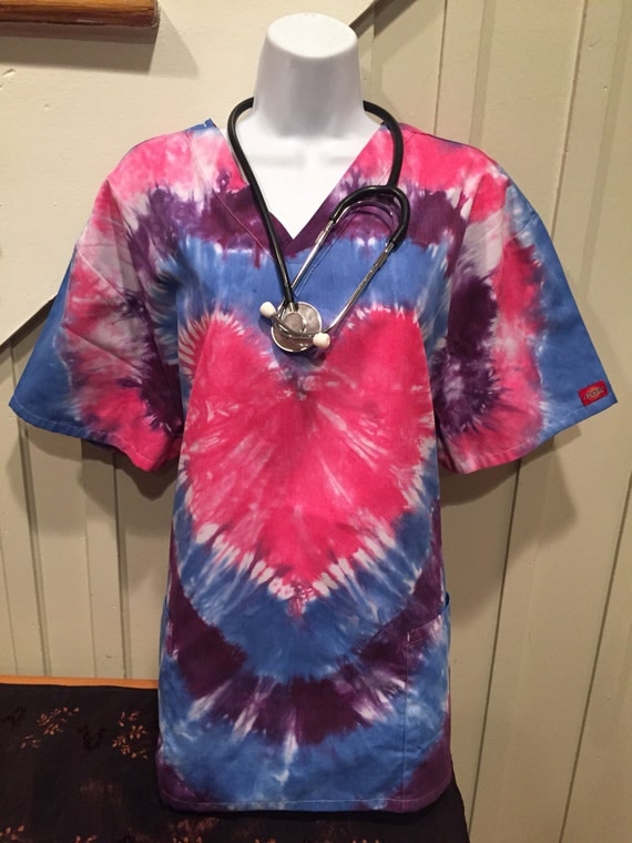 tie dye nurse shirt