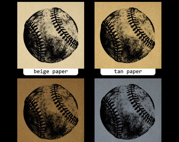 Baseball Printable Graphic Download Printable Baseball Clipart Sports Baseball Digital Image Vintage Clip Art Jpg Png Eps HQ 300dpi No.2050