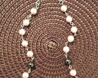 Handmade Vintage Necklace Made From Rhinestone Shoe or Dress Clip