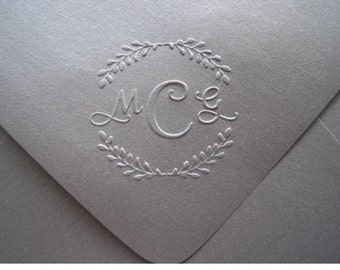 Custom Monogram Embosser, Personalized Embosser, Wedding Embosser