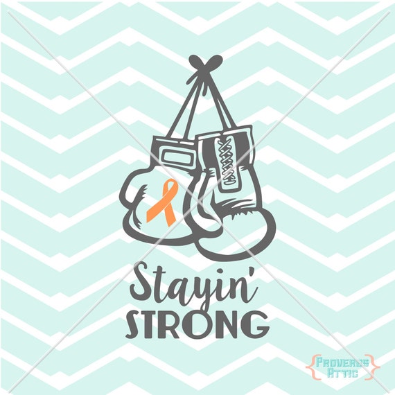 Download Cancer Ribbon Boxing Gloves Stayin' Strong car decal vinyl